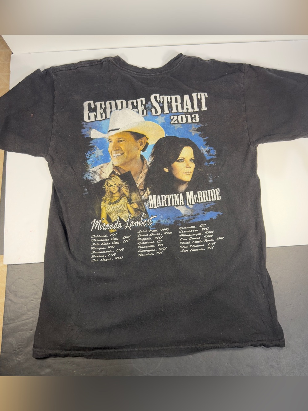 George Strait 2013 Tour Shirt Small Miranda Lambert Martina Mcbride Tag Removed
